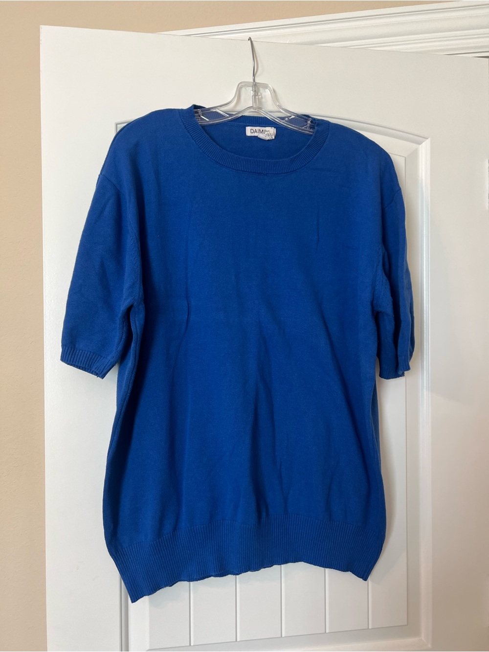 Royal Blue Crewneck Short-Sleeve Sweater - Women’s